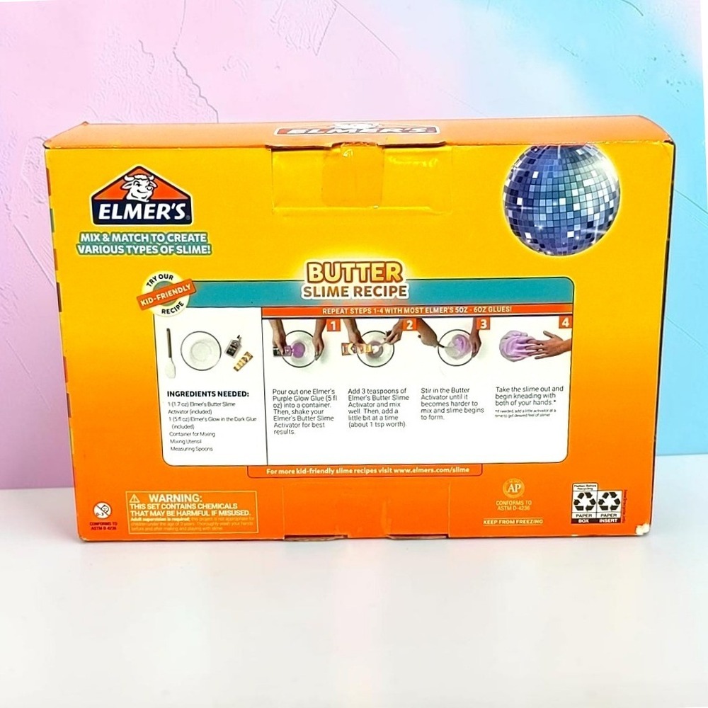 Elmer's Color Rush Slime Kit 10 Piece Set Glow Glitter Color Changing Craft New - Picture 6 of 9